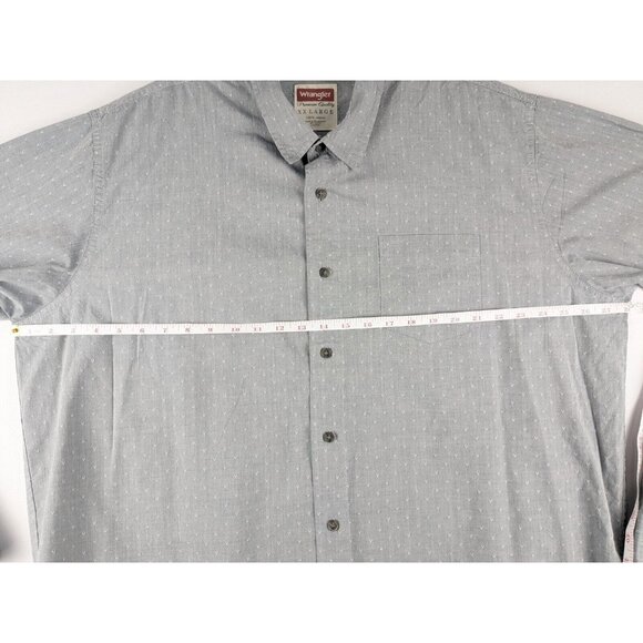 Wrangler Shirt Mens XXL Gray Button Up  Long Sleeve 100% Cotton Cowboy - Picture 3 of 6